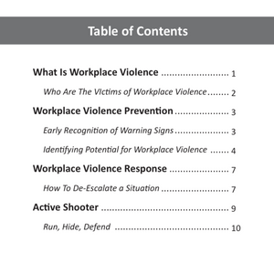 Workplace Violence Policy and Procedures